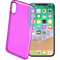 CellularLine COLOR barevné gelové pouzdro pro Apple iPhone X, růžové