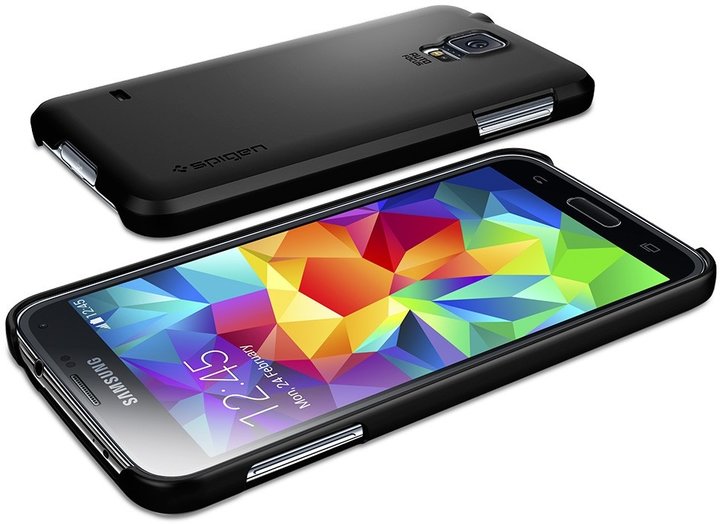 Spigen Ultra Fit, smooth black pro Galaxy S5_884166867