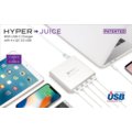 HYPER HyperJuice 80W USB-C nabíjecí adaptér s 4 x QC 3.0 USB, bílý_639749422