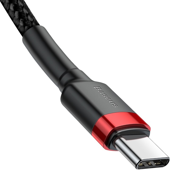 Baseus odolný kabel Series Type-C PD2.0 60W Flash Charge kabel (20V 3A) 1M, červeno/černá_2034594642