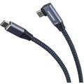 PremiumCord kabel USB-C, USB 3.2 gen. 2, 3A, 60W, 20Gbit/s, zalomený, opletený, 2m_439431863