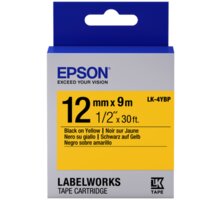 Epson LabelWorks LK-4YBP, páska pro tiskárny etiket, 12mm, 9m, černo-žlutá C53S654008