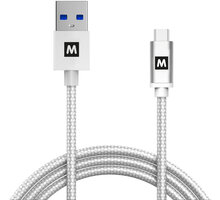 MAX MUC4100W kabel USB C 3.1 opletený 1m, bílá_1544137359