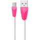 Remax Alien datový kabel s micro USB, 1m, bílo-růžová