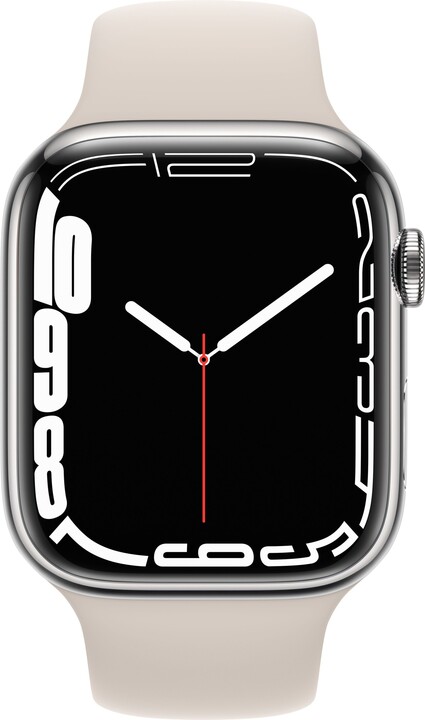 Apple Watch Series 7 Cellular, 45mm, Silver, | CZC.cz
