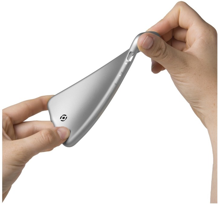 CELLY Sotmatt TPU pouzdro pro Apple iPhone X, matné provedení, stříbrné_445370931