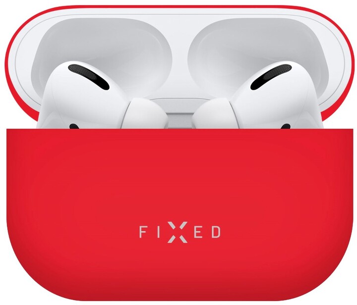 FIXED ultratenké silikonové pouzdro Silky pro Apple Airpods Pro, červená_1386695400