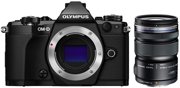 Olympus E-M5 Mark II + 12-50, černá/černá_1259345957