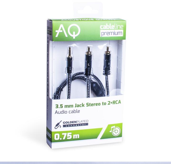 AQ Premium PA42007 3,5 mm Jack 2xRCA, délka 0,75 m_1110088199