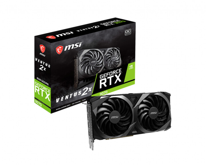 MSI GeForce RTX 3070 VENTUS 2X OC, LHR, 8GB GDDR6_1069496919