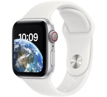 Apple Watch SE 2022, Cellular, 40mm, Silver, White Sport Band_1314138301
