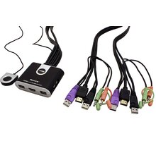 ATEN 2-port HDMI KVM USB2.0 mini, audio, 1.2m kabely, DO