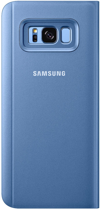 Samsung S8+, Flipové pouzdro Clear View se stojánkem, modrá_1033914611