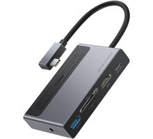 BASEUS multifunkční HUB USB-C, PD 100W, se zatahovacím klipem, šedá O2 TV HBO a Sport Pack na dva měsíce