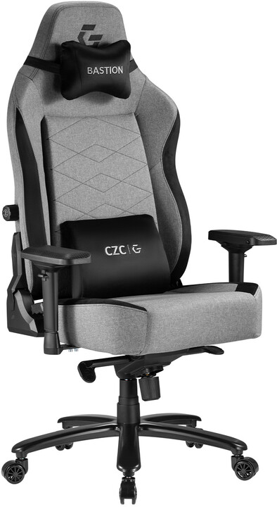 CZC.Gaming Bastion, herní židle, látková, šedá/černá_565489278