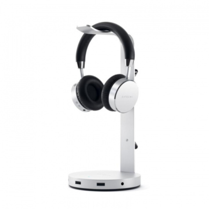 Satechi Aluminum Headphone Stand Hub, stříbrná_448832445