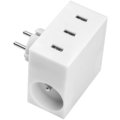 USBEPower HIDE Power Hub charger 3USB/2plugs, bílá_1322993593