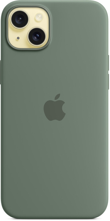 Apple Silikonový kryt s MagSafe pro iPhone 15 Plus, cypřišově zelená_1369412726