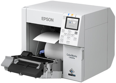 Epson ColorWorks CW-C4000E tiskárna štítků, USB, LAN, ZPLII, bílá_1214515846