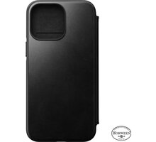 Nomad kožené flipové pouzdro MagSafe Folio pro Apple iPhone 14 Pro Max, černá NM01230885