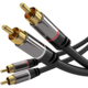 PremiumCord kabel 2x CINCH - 2x CINCH, M/M, HQ, 3m, černá