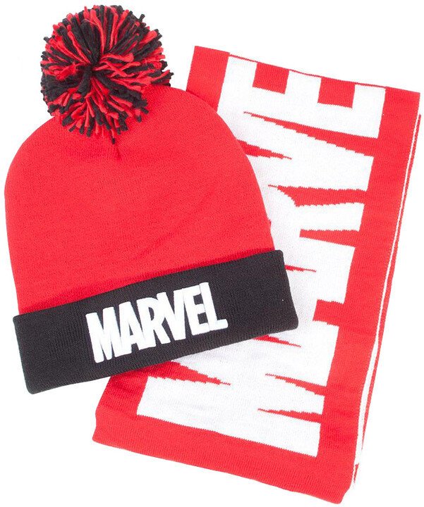 Čepice se šálou Marvel - Logo_198418282