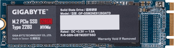 GIGABYTE SSD, M.2 - 128GB_1357657645