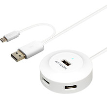 AXAGON HUE-X6G 4x USB2.0 hub 80cm cable + micro USB OTG WHITE_1770261094