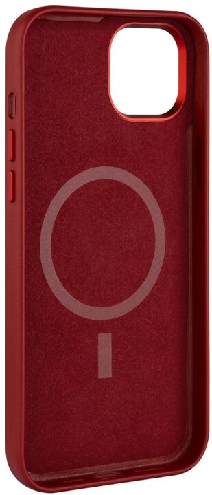 FIXED kožený zadní kryt MagLeather s podporou Magsafe pro Apple iPhone 12/12 Pro, červená_1778631362