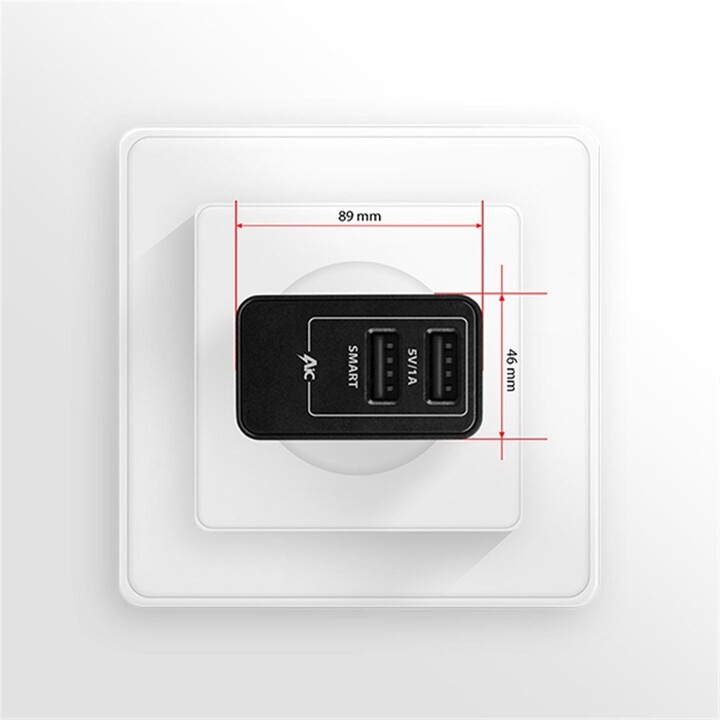 AXAGON ACU-DS16 SMART nabíječka do sítě, 2x USB výstup 5V/2.2A + 5V/1A, 16W_462394229