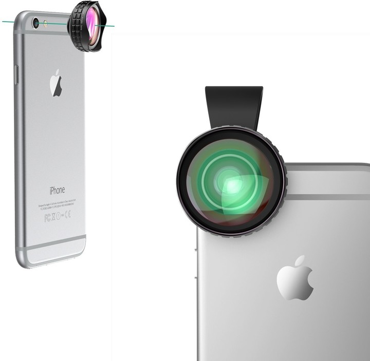 Aukey Ora iPhone Lens, 110° Wide Angle Clip-on Cell Phone Camera Lenses for Samsung, Android, iPhone_854855544