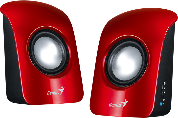Genius SP-U115, přenosné repro, USB napájení, červené_1663706087