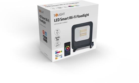 Solight LED reflektor smart WIFI, 14W, 1275lm, RGB, IP65_577773745