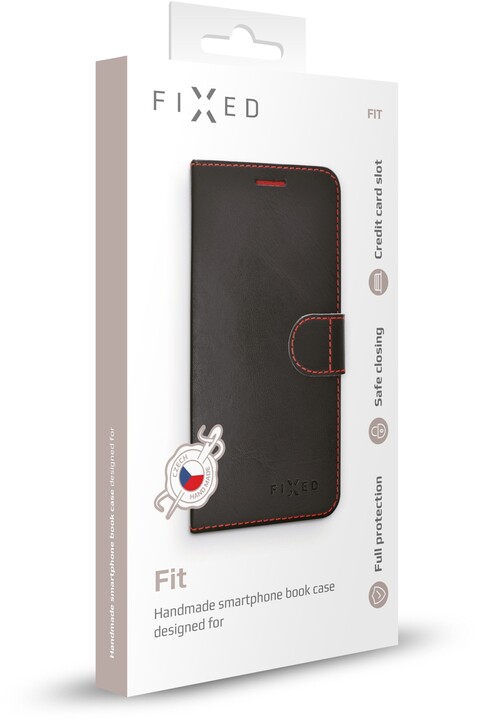 FIXED flipové pouzdro Fit pro Apple iPhone 12 mini, černá_474451047