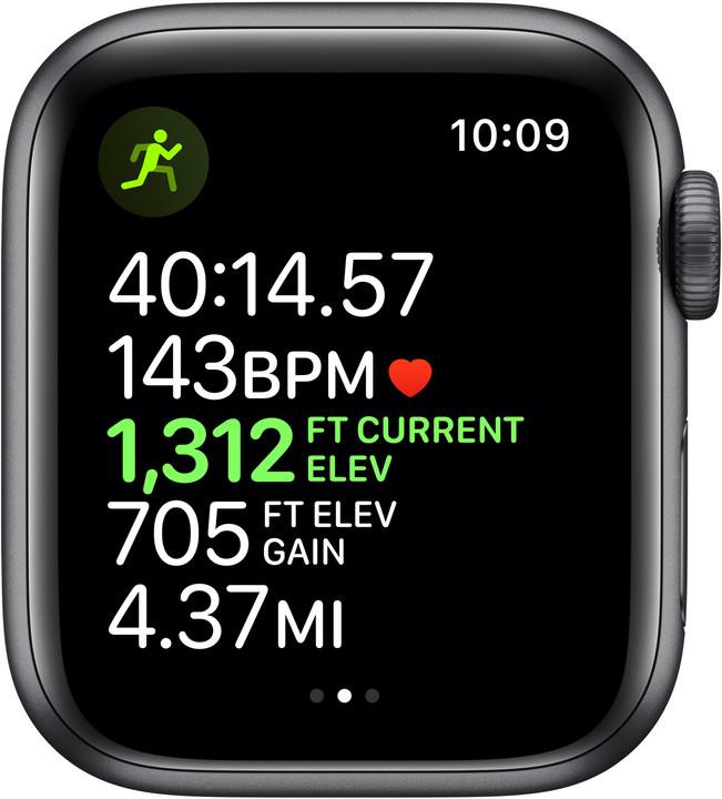 Apple Watch Nike Series 5 GPS, 40mm Space Grey Aluminium Case with Anthracite/Black Nike Sport Band_674609535
