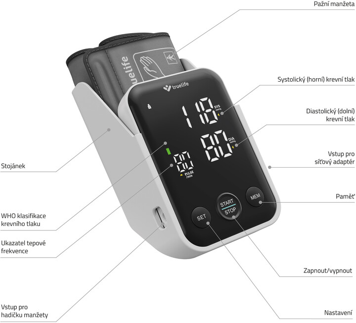 TrueLife Pulse B-Vision, tonometr/měřič krevního tlaku_890941051