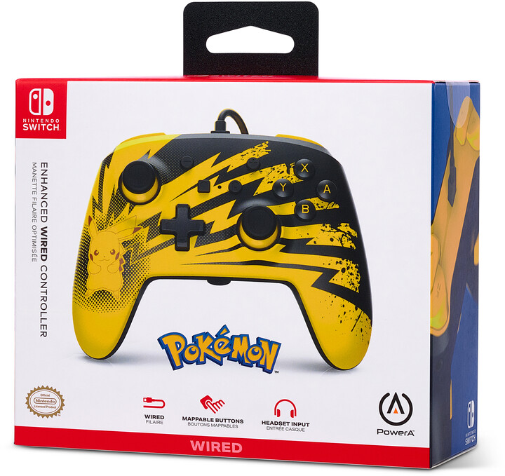 PowerA Enhanced Wired Controller, Pokémon: Pikachu Lightning (SWITCH)_1642554156