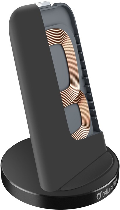 CellularLine Wireless fast charger Stand s USB-C, černý_210952020