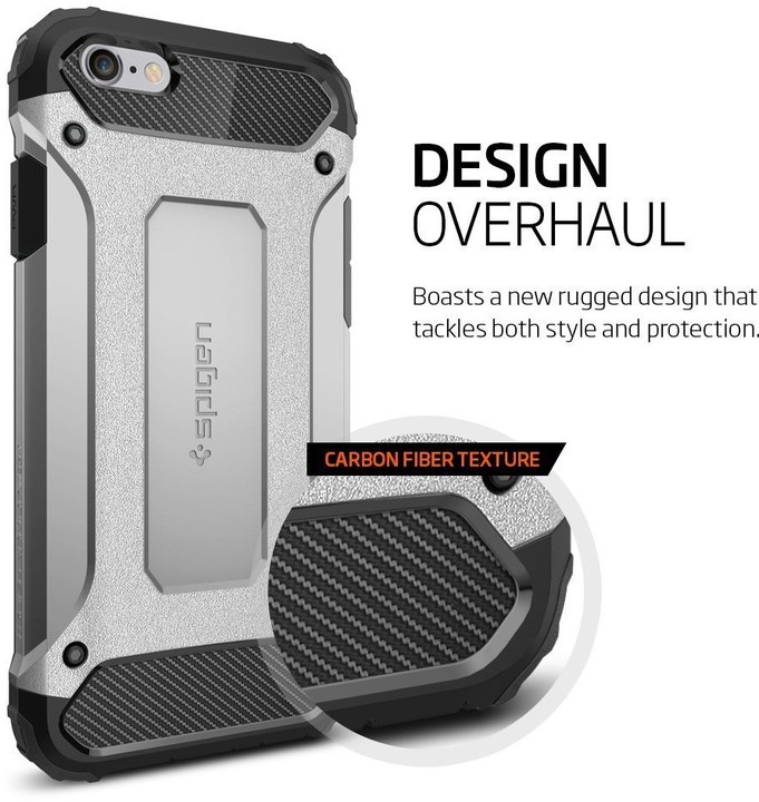 Spigen Tough Armor Tech ochranný kryt pro iPhone 6/6s, satin silver_1142041504