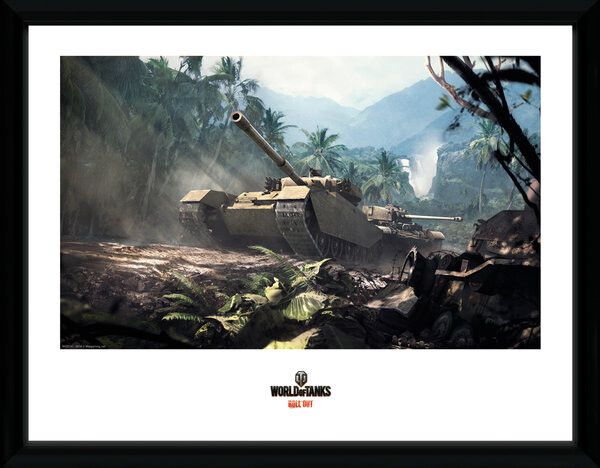 Zarámovaný plakát World of Tanks - Forest Tank_1274680647