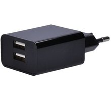 Solight síťový adaptér, 2x USB-A, 3100mA max., černá_1475995429