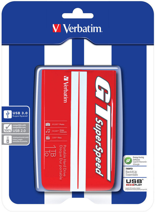 Verbatim GT SuperSpeed - 1TB, červený_475679530