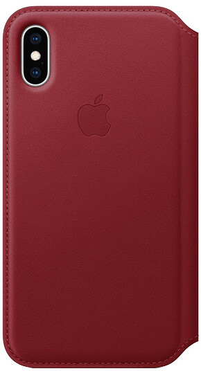 Apple kožené pouzdro Folio na iPhone XS (PRODUCT)RED, červená_361584952