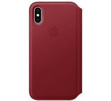Apple kožené pouzdro Folio na iPhone XS (PRODUCT)RED, červená_361584952