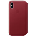Apple kožené pouzdro Folio na iPhone XS (PRODUCT)RED, červená