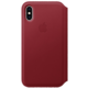 Apple kožené pouzdro Folio na iPhone XS (PRODUCT)RED, červená