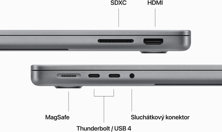 Apple MacBook Pro 14, M3 - 8-core/8GB/1TB/10-core GPU, vesmírně šedá_1986087693