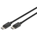 Digitus kabel DisplayPort, M/M, se západkou, 1m, černá