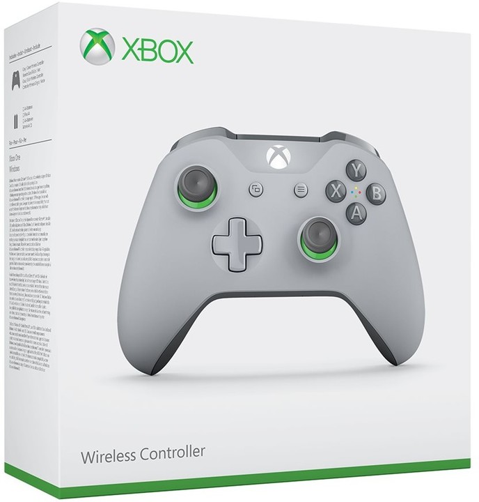 Xbox ONE S Bezdrátový ovladač, šedý/zelený (PC, Xbox ONE)_181714430