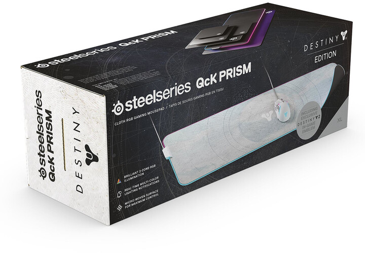 SteelSeries QcK Prism Cloth Destiny 2 Edition, šedá_1236325734